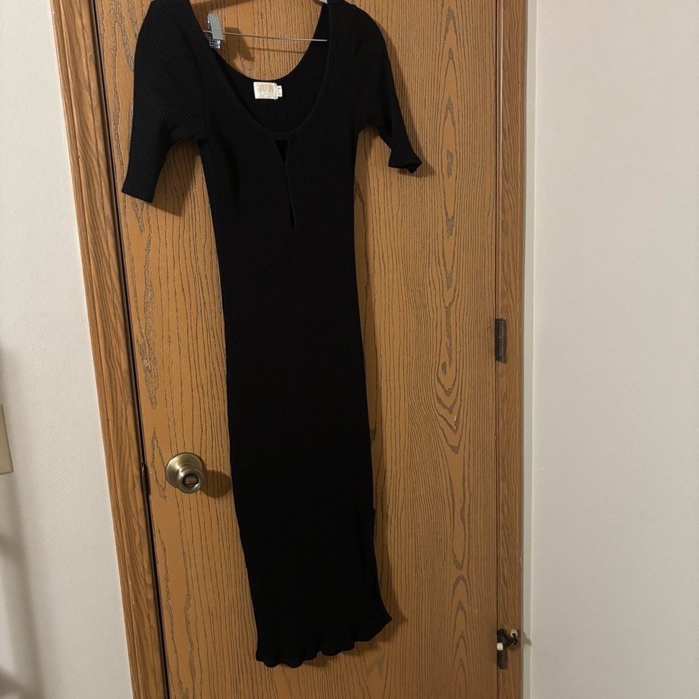 ANTHROPOLOGIE NATION LTD RIBBED MIDI DRESS NWOT SZ S - Picture 4 of 8